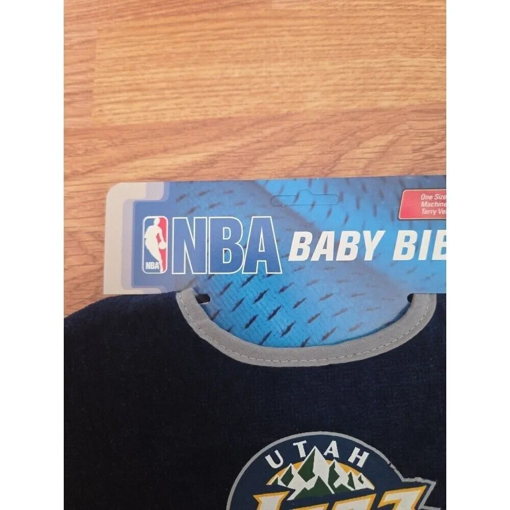 NBA Utah Jazz All-Pro Baby Bib NEW Basketball Infant Newborn Cotton Navy